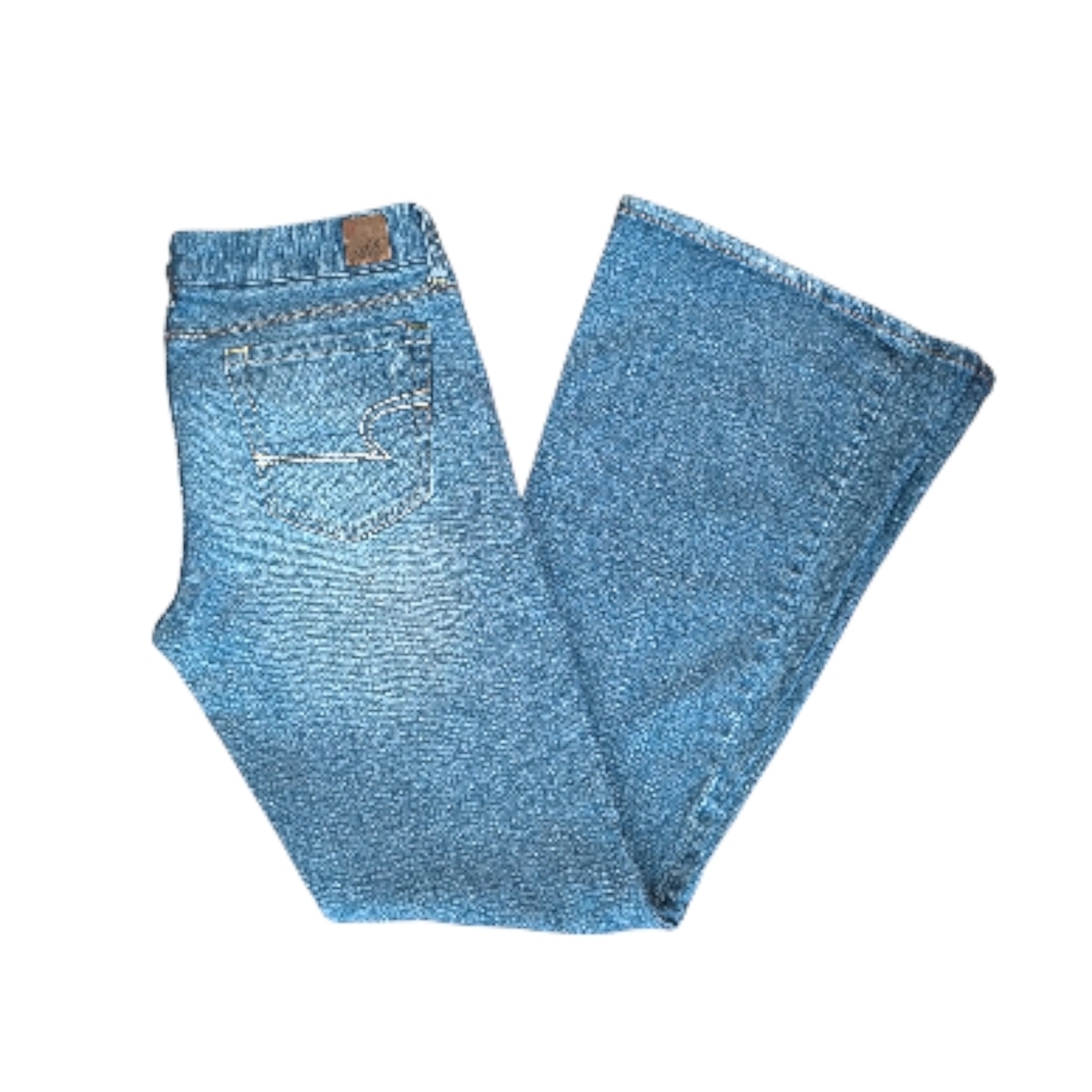 American Eagle Outfitters Medium Wash Real Flare Jeans Size 6